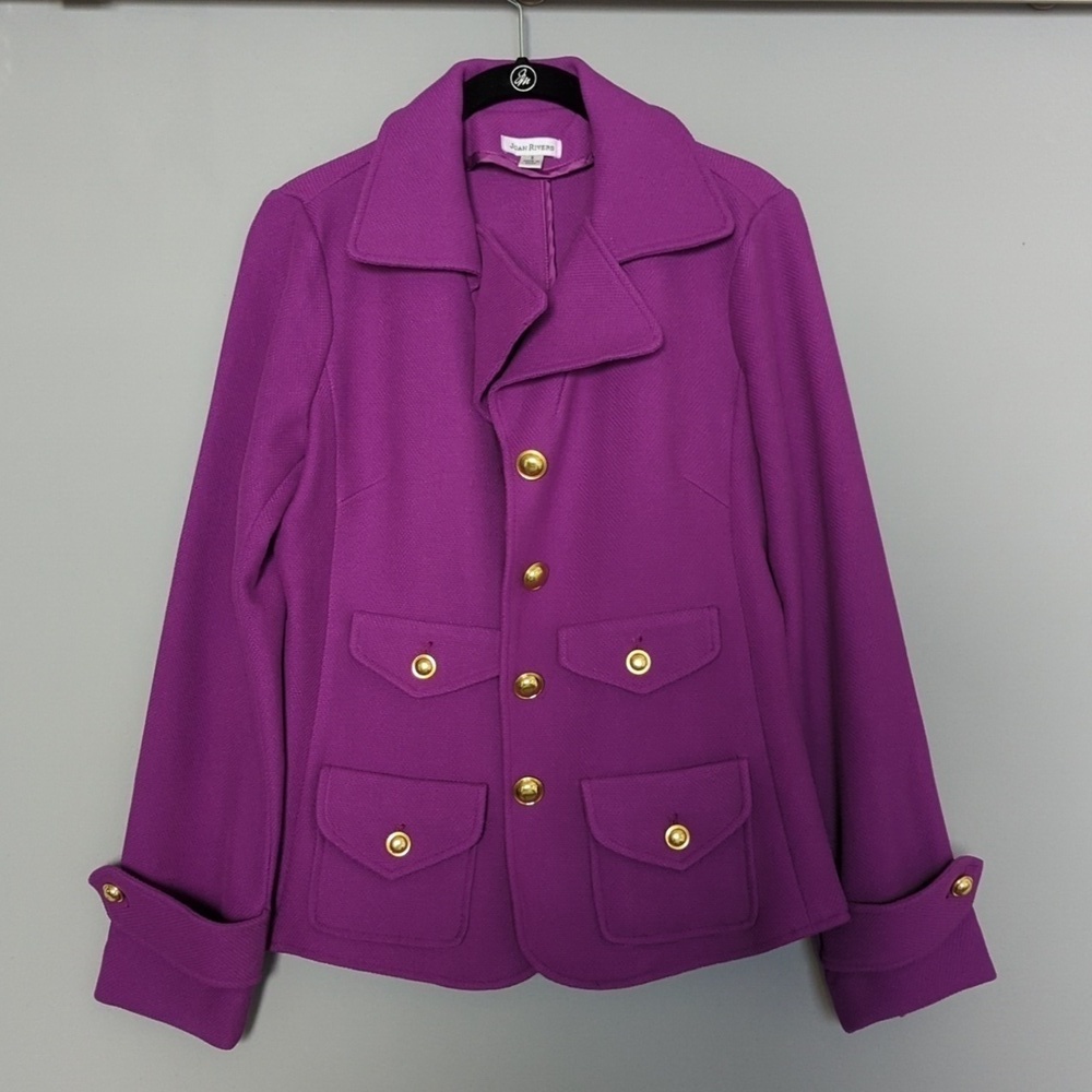 Joan Rivers Blazer Jacket. Women's blazer jacket size small. Purple jacket.